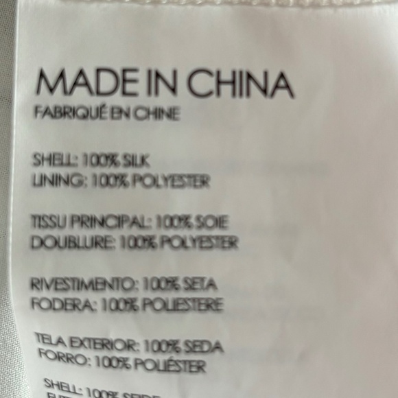 Club Monaco NWT Caluh Dress white base 100% silk 3/4 sleeve size 6 - Picture 12 of 15